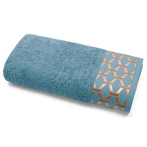 Toalha de Banho Bouton Amorim Jacquard 100% Algodão - Azul Ártico