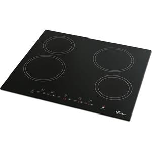 Cooktop 4 Bocas Fischer Elétrico Mesa Vitrocerâmica com Painel Touch Screen Preto - 220V