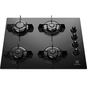 Cooktop 4 Bocas Electrolux KE4GP Mesa de Vidro com Acendimento Superautomático Preto - Bivolt