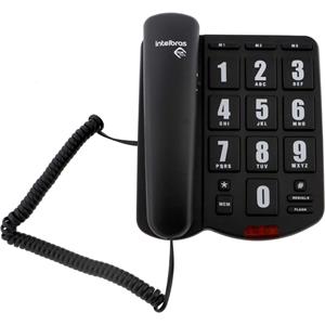 Telefone Intelbras Tok Fácil com Teclas Grandes - Preto