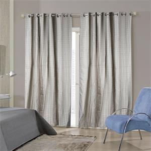 Cortina Corta Luz Bella Janela Pratika York Slim Taupe - 250x360cm