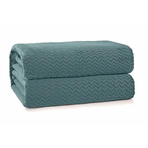 Cobertor Casal Hedrons Plush Tweed 100% Poliéster - Verde Capri