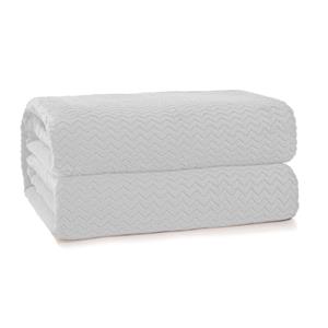 Cobertor Casal Hedrons Plush Tweed 100% Poliéster - Branco
