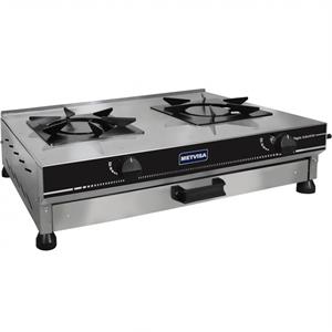 Fogão Industrial 2 Bocas Metvisa FGIM2B de Mesa Grade 30x30 - Inox