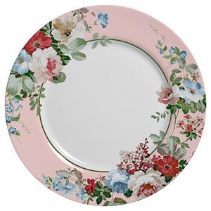 Prato Raso Alleanza Paris em Cerâmica - Rosa Floral