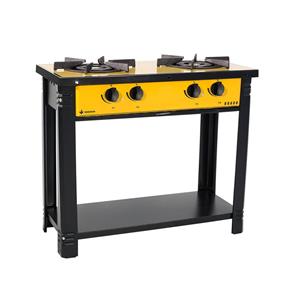Fogão Industrial 2 Bocas Venâncio Bravo BR2BAM Baixa Pressão - Amarelo