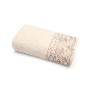 Toalha de Rosto Bouton Melody com Renda Cássia 100% Algodão - Marfim