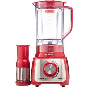 Liquidificador Mondial Turbo L1200RI 3L 12 Velocidades 1.200W Vermelho - 110V