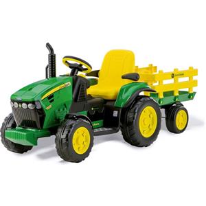 Trator Elétrico Infantil Peg-Pérego John Deere Ground Force à Bateria 12V - Verde/Amarelo