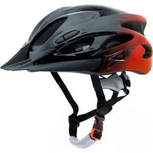 Capacete para Ciclista TSW MTB Raptor com Led Preto/Cinza/Vermelho - G