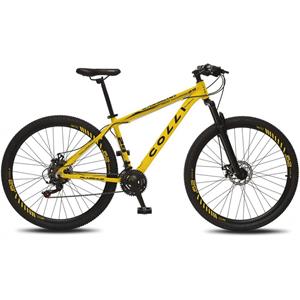 Bicicleta Aro 29 Colli Atalanta em Alumínio 21 Marchas com Kit Shimano e Freio a Disco - Amarela