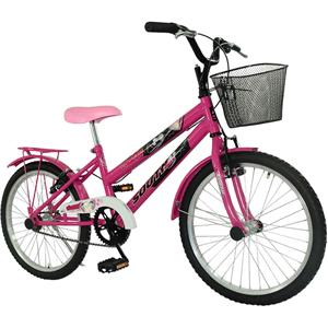 Bicicleta Aro 20 South Bike Cissa com Garupa Cesta - Rosa