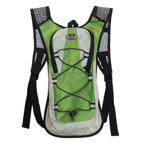 Mochila de Hidratação South Bike Impermeável com Bolsa de Água 2L - Cinza/Verde