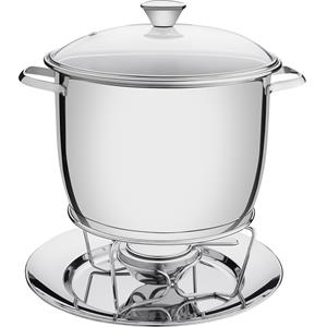 Rechaud Tramontina Allegra em Aço Inox Fundo Triplo com Fogareiro 7,8 L