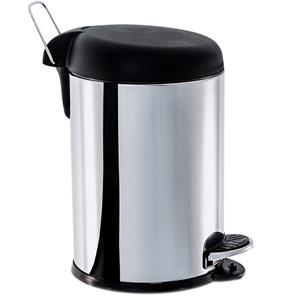 Lixeira Brinox Decorline em Aço Inox com Pedal 5L Preta