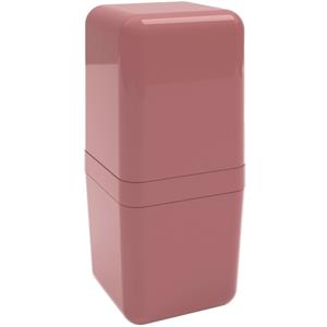 Porta-Escova Brinox Cube com Tampa - Rosa Malva