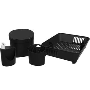Kit Organizador de Pia Brinox Single 4 Peças - Preto