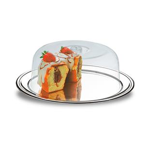 Conjunto para Bolo Brinox Petúnia com Cúpula 2 Peças - Inox