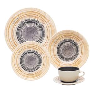 Aparelho de Jantar Oxford Puzzling em Cerâmica 30 Peças - Multicolor