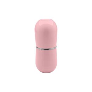 Porta-Escova Martiplast New Belly Cromo com Tampa - Rosa Quartz