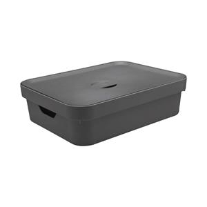 Caixa Organizadora Martiplast Cube em Polipropileno com Tampa 16L - Chumbo