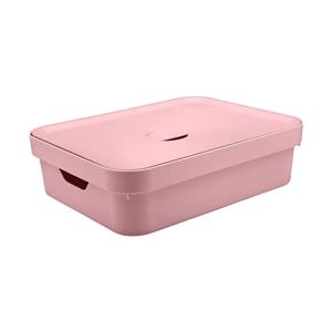 Caixa Organizadora Martiplast Cube em Polipropileno com Tampa 16L - Rosa