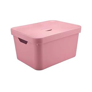 Caixa Organizadora Martiplast Cube em Polipropileno com Tampa 32L - Rosa