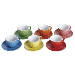 Jogo de 6 Xícaras para Café Class Home Colors com Pires 85ml