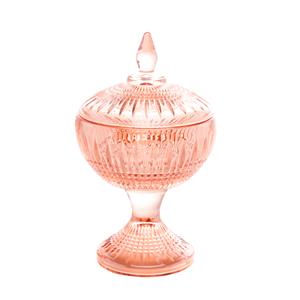Bomboniere Rojemac Wolff Queen em Cristal com Pé - Rosa