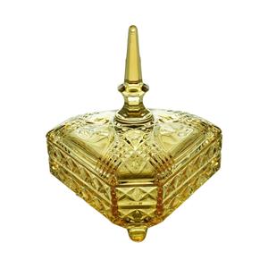 Bomboniere Lyor Triangle em Cristal - Âmbar Metalizado
