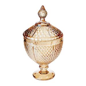 Bomboniere Lyor Bico de Jaca em Cristal com Pé Âmbar - 32cm