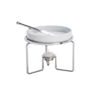 Rechaud para Queijo Rojemac Wolff Brie em Cerâmica Branco - 17x13cm