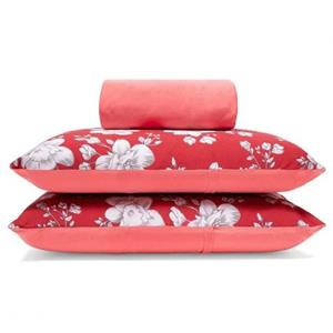 Jogo de Lençol Casal Bouton Basic Moema em Malha Penteada com Elástico 100% Algodão 3 Peças - Vermelho