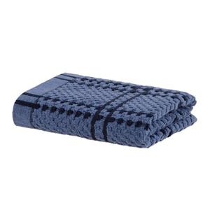 Toalha de Rosto Buddemeyer Yumi Xadrez 100% Algodão - Azul/Preto