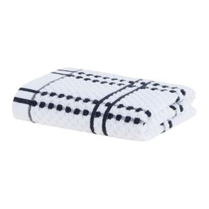 Toalha de Rosto Buddemeyer Yumi Xadrez 100% Algodão - Branco/Preto