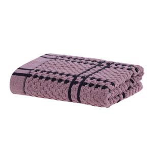 Toalha de Rosto Buddemeyer Yumi Xadrez 100% Algodão - Rosa/Preto