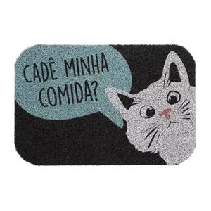 Tapete Antiderrapante Kapazi Vinil Pet Cat Preto - 40x60cm