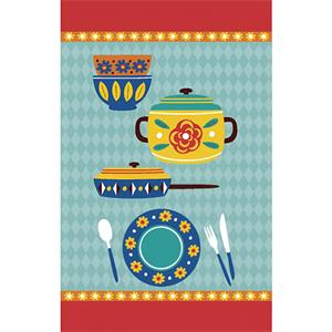 Jogo Panos de Copa Lepper Vintage Felpudo 6 Peças - Estampas Sortidas