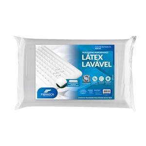 Travesseiro Fibrasca Látex Lavável 4604 100% Poliéster com Poliuretano