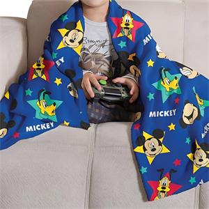 Manta Lepper Fleece Mickey 100% Poliéster - Azul