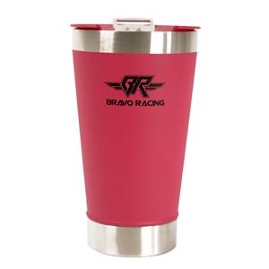 Copo Térmico Bravo Racing 473ml em Aço Inox com Tampa - Rosa