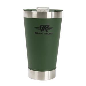 Copo Térmico Bravo Racing 473ml em Aço Inox com Tampa - Verde