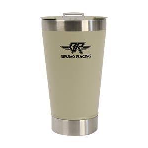 Copo Térmico Bravo Racing 473ml em Aço Inox com Tampa - Cinza