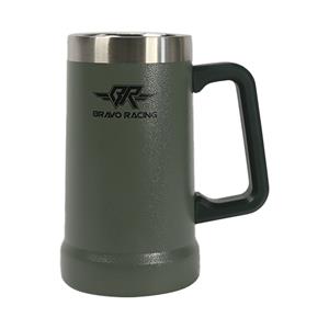 Caneca Térmica Bravo Racing 710ml em Aço Inox - Verde Militar