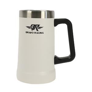 Caneca Térmica Bravo Racing 710ml em Aço Inox - Branca