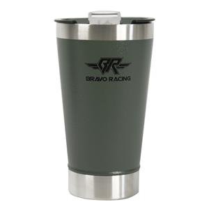 Copo Térmico Bravo Racing 473ml em Aço Inox com Tampa - Verde Militar
