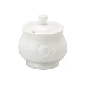 Açucareiro com Colher Rojemac Lyor Super White Queen em Porcelana - Branco