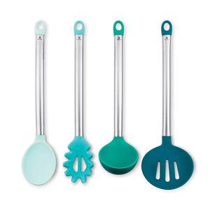 Jogo de Utensílios Mundial Hercules Trendy em Silicone 4 Peças - Verde