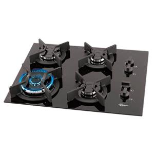 Cooktop 4 Bocas Fischer Infinity Tripla Chama com Acendimento Superautomático Preto - Bivolt