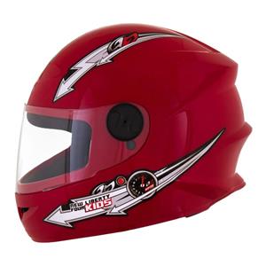 Capacete Infantil Liberty Tork Fechado Vermelho - Tam 54